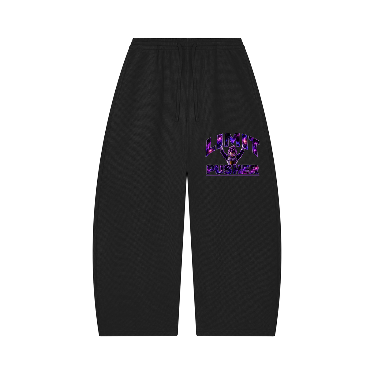 Unisex Waffle Barrel Leg Pants