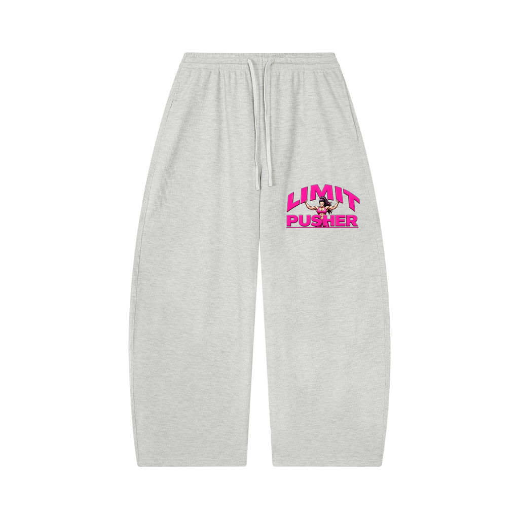 Unisex Waffle Barrel Leg Pants