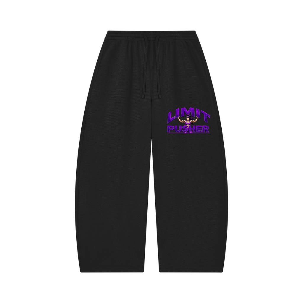 Unisex Waffle Barrel Leg Pants