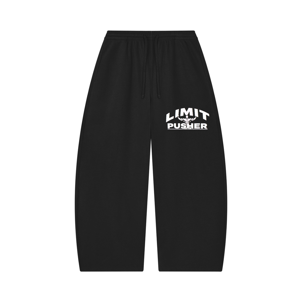 Unisex Waffle Barrel Leg Pants