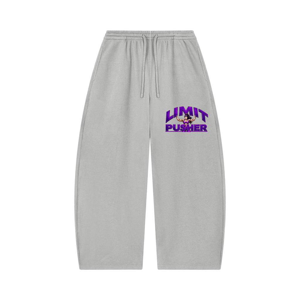 Unisex Waffle Barrel Leg Pants