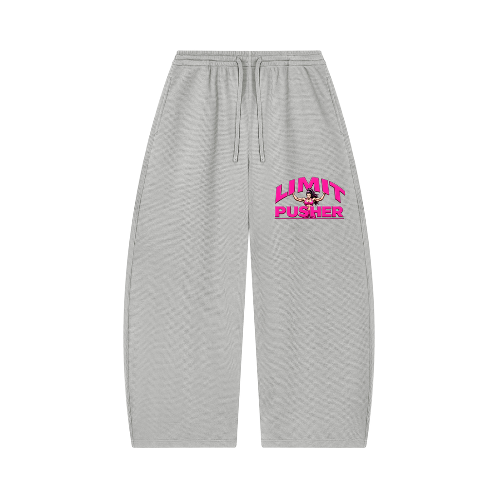 Unisex Waffle Barrel Leg Pants
