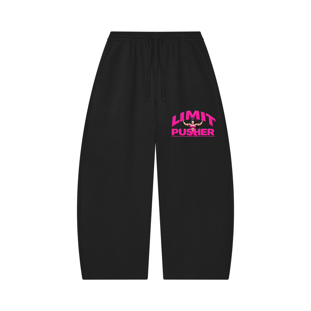 Unisex Waffle Barrel Leg Pants